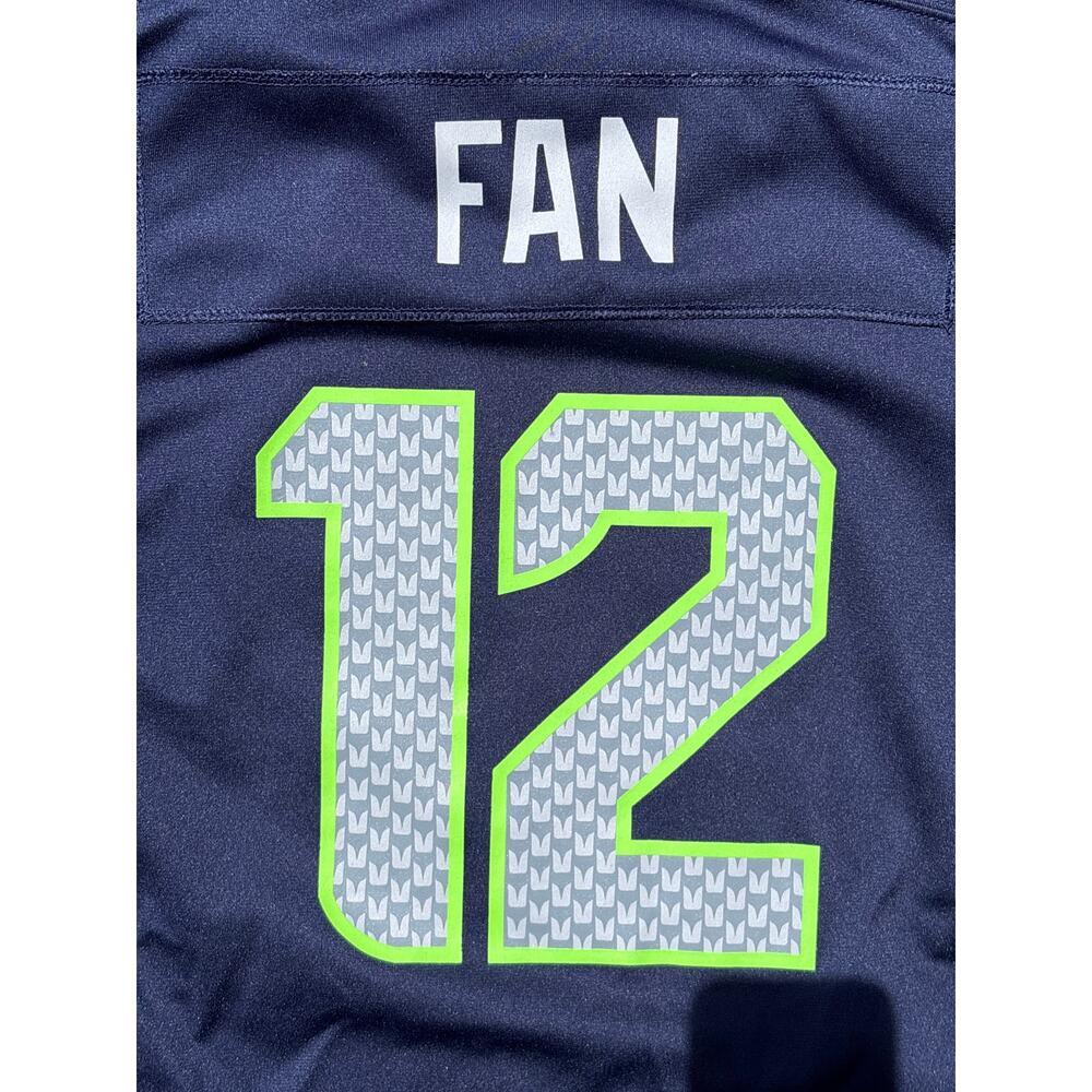 12th Fan Seahawks Nike On field NFL Jersey Youth Large official football Blue - Picture 4 of 6